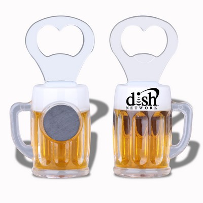 Angled Handle Style Magnetic Beer Mug Bottle Opener