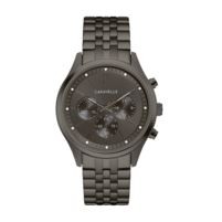 Caravelle Men's Black Chronograph Watch