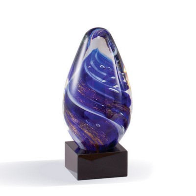 6 ½" Colors Sculpture Hand Blown Art Glass Award