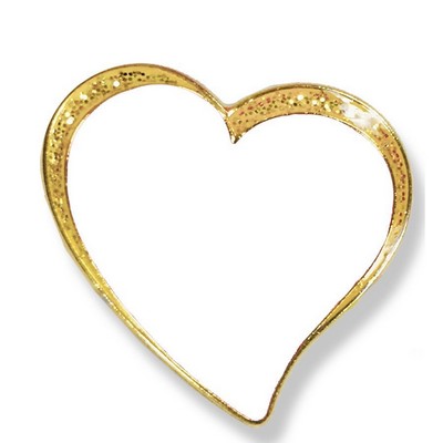 ½" Sparkle Modern White Heart Lapel Pin