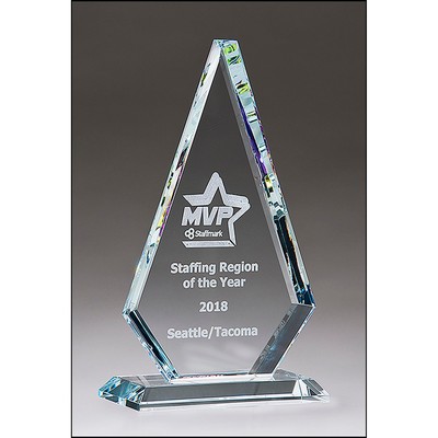 Diamond Series Glass Award with Prism-Effect Top (5.125"x8.625")