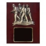 The Bravest Fire Fighter on Piano Finish Plaque (10 ½" x 13")