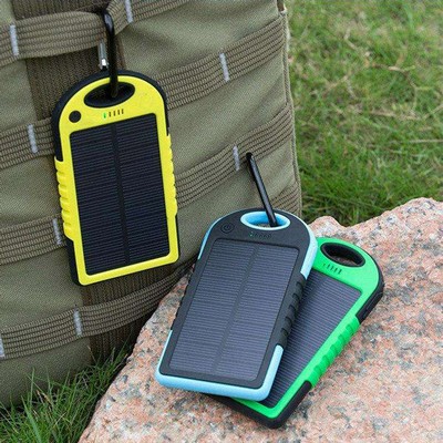 Expedition 5000mAh Solar Power Bank w/Flashlight