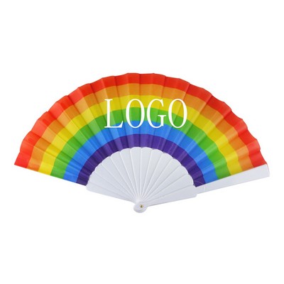 Rainbow Folding Fan