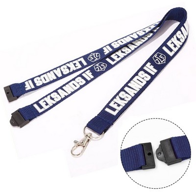 5/8" Polyester Lanyards with Safety Breakaway