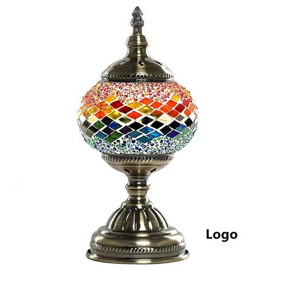 Colorful Mosaic Glass Decorative Table Lamp for Bedroom Living Room