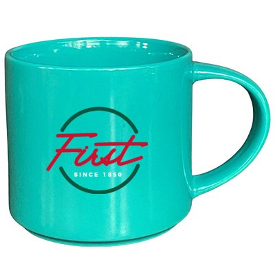 16 Oz. Norwich II Classic Aqua Gloss Finish Stackable Mug