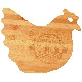 Bamboo Hen Shaped Cutting Board (14"x11")