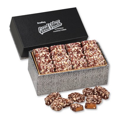 Black & Silver Gift Box w/English Butter Toffee