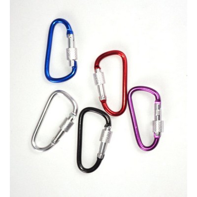 #6 D Shape Aluminium Locking Alloy Carabiner