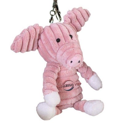 2.5" Plush Keychain Simulation Key Tag - Pig