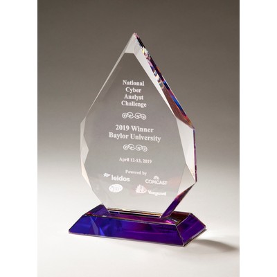 Flame Series Crystal Award with Prism-Effect Base (5.375 x 8.875)