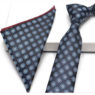 Men Necktie And Pocket Square Set