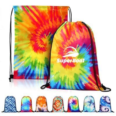 Tie Dye Drawstring Backpack