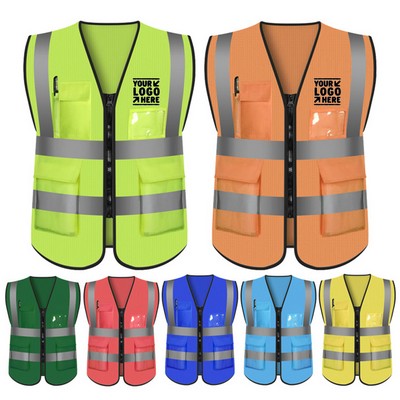 High Visibility Security Reflective Safety Vest With Pockets