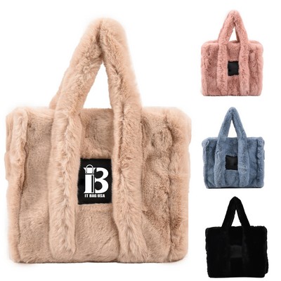 Plush Large Capacity Tote Bags For Women