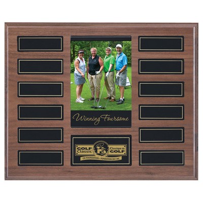 Walnut Annual Photo Plaque, Award Trophy, 10x1