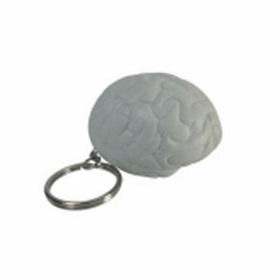 Brain Shaped Stress Ball With Keychain