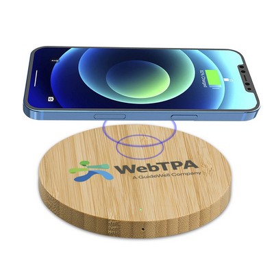 15W Eco-Friendly Bamboo Wireless Fast Charging Pad