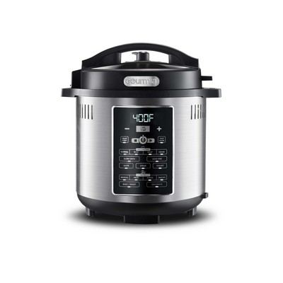 Gourmia One-Lid Pressure Cooker + Air Fryer 6qt