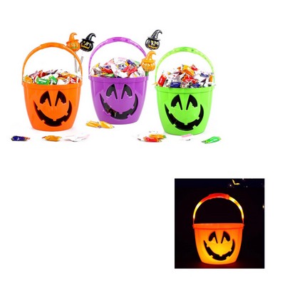 Halloween Light Up Pumpkin Bucket