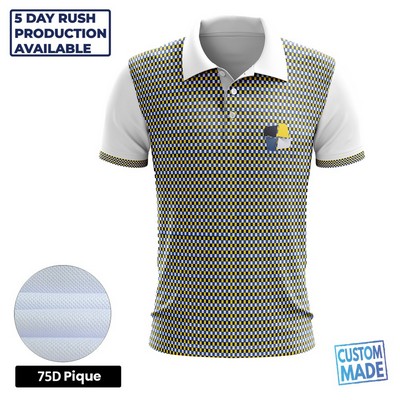 Unisex and Kids' Full Sublimation Pique Polo - Economy Series