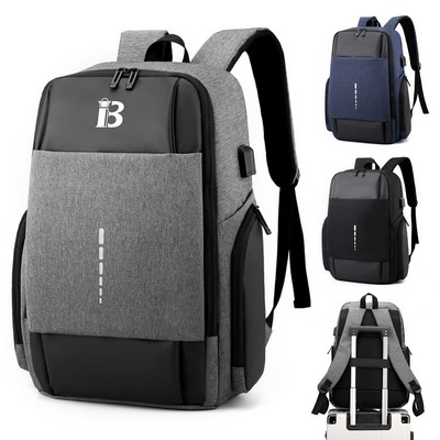 Waterproof Business Laptop Backpack With Charging Port