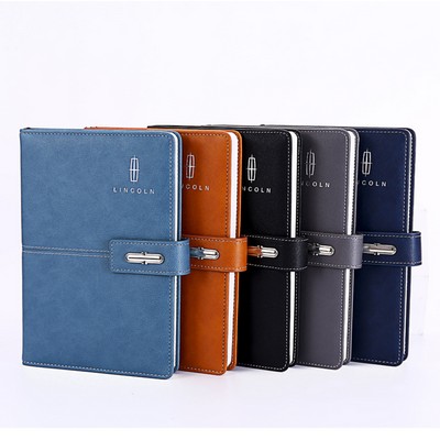 A5 PU Leather Journal with Magnetic Buckle 224 Pages 100Gsm Paper