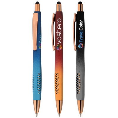 Avalon Ombre Softy Rose Gold Pen w/ Stylus- ColorJet