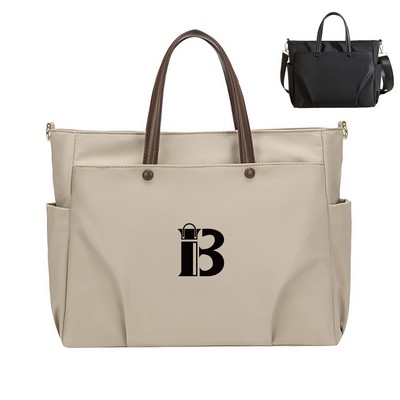 Canvas Laptop Tote Bag Crossbody Briefcase