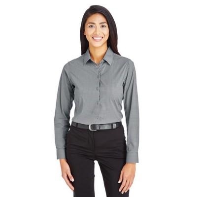 Devon & Jones CrownLux Performance™ Ladies' Tonal Mini Check Shirt