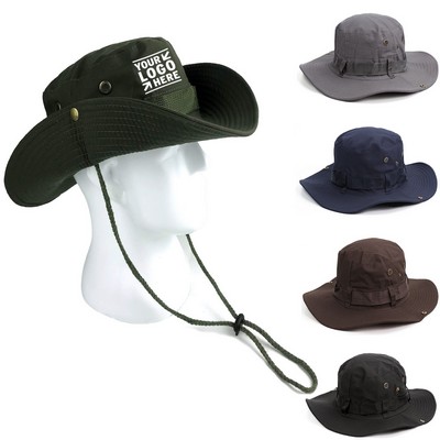 UPF 50+ Wide Brim Boonie Hats with Adjustable Strap