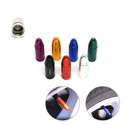 Four Bullet Shaped Car Tire Valve Caps