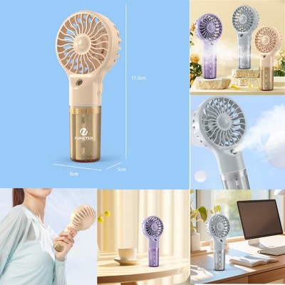 Portable Hand held Misting Fan Summer Spray Fan W/Water Tank Cute Fan