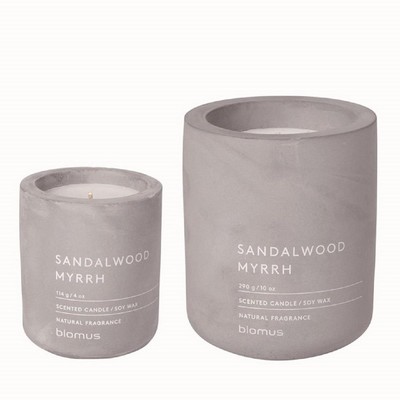 blomus FRAGA Sandalwood Myrrh Candle Set in Concrete Container