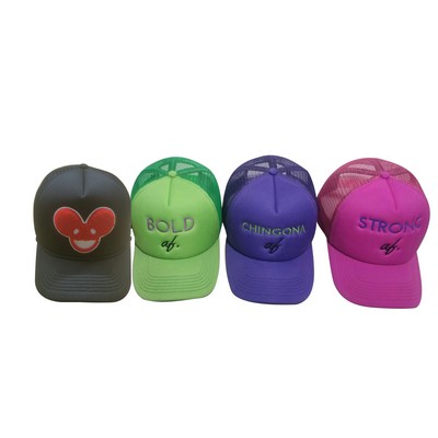 Foam Trucker Hats with Chenille Patch
