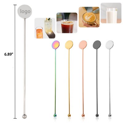 Round Top 304 Stainless Steel Drink Stirrer