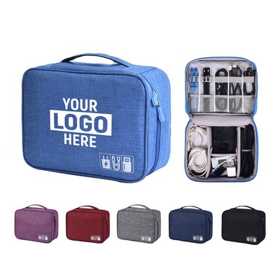 Large Capacity Handheld Data Cable Organizer Bag