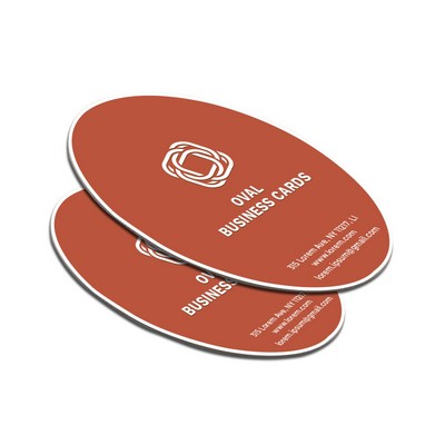 Oval Business Cards - Printed Front and Back (3.5" x 2")