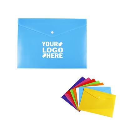 Plastic Document Envelopes With Button File Folders