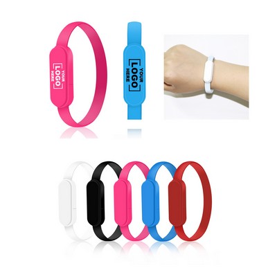 Bracelet Wristband USB Data Transfer & Charging Cable 2 In 1 Connector