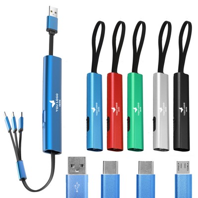 Portable 3-in-1 Retractable Charging Cable