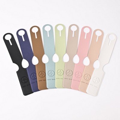 Portable PU Leather Customized Strip Luggage Tag