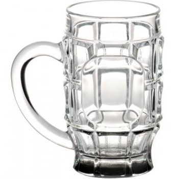 Dimpled Glass Beer Mugs 17.75 oz