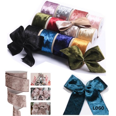 Solid Decoration Velvet Wire Ribbon