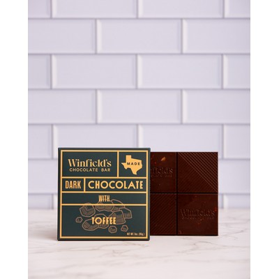 Square Dark Chocolate Toffee Bar