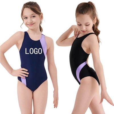 Professional Girls Triangle One Piece Swimsuit