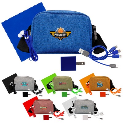 Speck Wall, Cable, Earbud and Cloth Fanny Pack Set