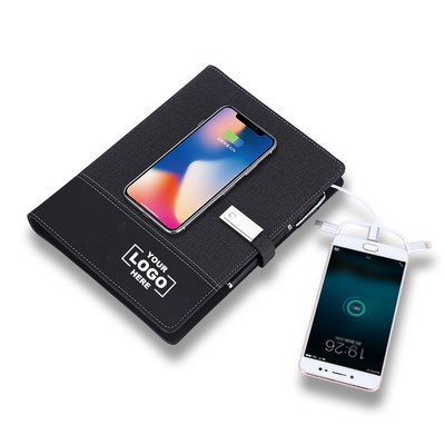 Portable 8000mAh Power Bank Notebook with USB Drive Gift Set