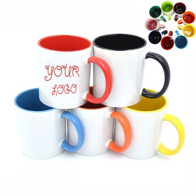 11Oz Two-Tone Ceramic Blank Sublimation Coffee Mug